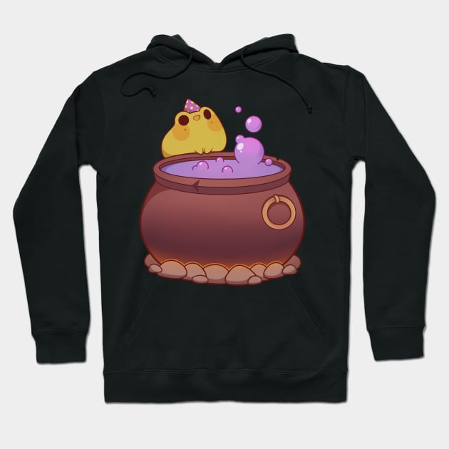Wizard frog brewing potions Hoodie by Rihnlin